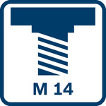 Csiszolóorsó menete: M14